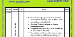 نموذج مذكرة يومية مملوءة بالفرنسية 2020